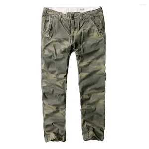 Calças masculinas na moda carga homem casual camuflagem solta baggy estilo militar densidade calças de algodão corredores roupas masculinas