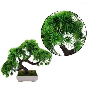 Dekoracyjne kwiaty symulowane garnek roślin zielony symulacja doniczkowa Pine Goście goście Bonsai-Groeting Mini