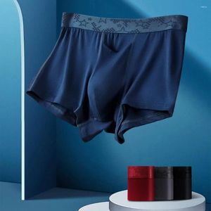 Underbyxor shorts trosor andningsbara lätta mäns sommar underkläder låg-rise sport elastisk bekväm modal push up