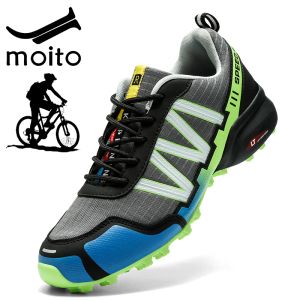 Обувь MTB езда на велосипеде обувь Zapatillas Ciclismo Men Мотоциклетные туфли оксфордская ткань водонепроницаем