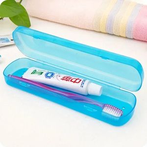Yeni Seyahat Taşınabilir Diş Fırçası Kutusu Şeker Renkli Banyo Diş Macunu Tutucu Depolama Kutusu Organizatör Seyahat Tuvalet Saklama Kutuları İçin