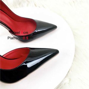 Dress Shoes Plus Size Fashion Celebrity Womens Pumps 12CM Pointed Toe Thin Heel Work Black Simple Style Flight Attendant High HeelsC2NF H240321