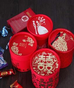 Chinese Asian Style Redgift wrap Happiness Wedding Favors and gifts box package Bride Groom party Candy boxes1395917