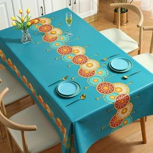 Table Cloth Rectangular Colorful Minimalist Style Polyester Waterproof And Oil Proof Picnic Festival Par