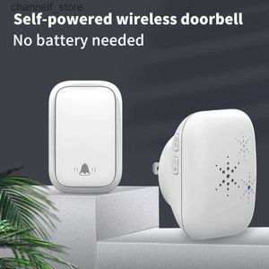 Campainhas Wenhiot Inteligente Sem Fio Campainha Bateria Livre UE UK Plug À Prova D 'Água Casa Sem Fio Buzzer Bem-vindo DoorbellY240320