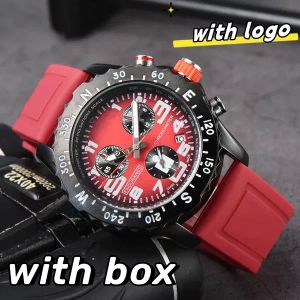 Moda completa marca relógios de pulso masculino estilo multifuncional com banda silicone relógio quartzo br 11 com caixa relógios luxo
