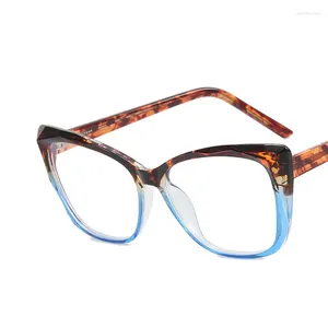 Occhiali da sole Moda Donna Occhiali da lettura Lettore ottico Cateye TR90 Occhiali da computer con taglio blu con cerniera a molla