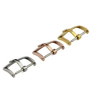 För Rol Buckle Bands Silver Rose Gold Polished Watch Band Strap Pin Buckle 14mm 16mm 18mm 20mm Sport Relojes Hombre Watchband Rol104