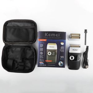 Shavers Kemei Electric Shaver Professional Beard Trimmer KM2024 Men's Trimmerダブルヘッド充電式メンズエレクトリックシェーバー