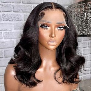 ベビーヘアボディウェーブレースフロントウィッグGlueless Pre-Plucked Lace Wigs Transparent Lace Front Human Hair Wigs for Women Brazilian Remy