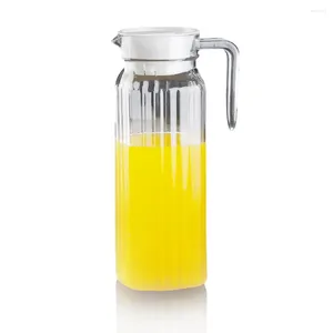 Bottiglie d'acqua, brocca per bevande, set di 2 caraffe in vetro con beccuccio antigoccia, per frigorifero, caffè, latte, per uso alimentare