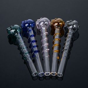 Heady Skull Glass Pipe Pyrex Mini Pipe Oil Burner Burner Pipes 5.5 Inch Heady Glass Smoking Pipes SW01