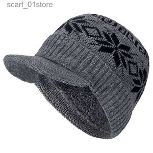 Şapkalar Eşarp Setleri Eklendi Kürk Kış Şapkasları Beanies Hat Mens yün CS Gorras şapka örtü Hatc24319