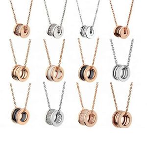 2024 Ceramic spring Diamond Necklace for Women 18k Rose Gold Spring Charity Waist V Gold Lock Bone Chain High quality Holiday Gifts jewlery designer