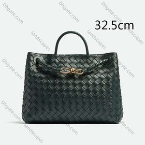 Andiamo sacola intrecciato sacos de ombro grande capacidade tricô couro bolsa feminina bolsa crossbody hobo bolsa alças removíveis 240119