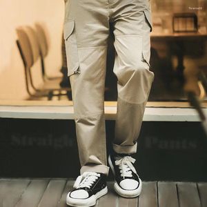 Men's Pants Maden 2024 American Vintage Large Pocket Khaki Amekaji Wear-resistant Casual Overalls Men