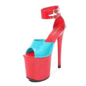 Dress Shoes Stripper Heels Women Sexy Shoe Sandals Club Platfrom-Color Girl Show 20CM Pole Dance Modern H240321LLY4UVLD