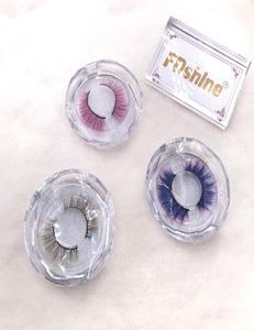 FDSHINE NYA 3D Natural Lashes Colorful Beauty Eyelashs For Make Up With Clear Lash Case Anpassad logotyp Accepterad7081513