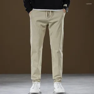 Męskie spodnie męskie bawełniane swobodne rozciąganie płci męskie Man Long Prosty wysokiej jakości 4 kolory Plus Size Pant Suit 42 44 46 Cy6239