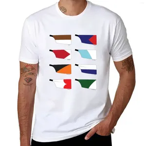 Herrtankstoppar Ivy League Rowing Crew Club Team Oars Blades T-shirt Vanlig snabb torkskjorta överdimensionerade T-skjortor för män