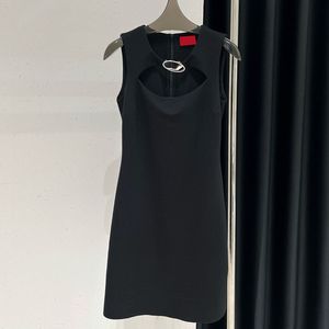 Sexy Knitted Women Dress Sleeveless Hollow Bust Design Vest Dresses Summer Sexy Slim Singlet Dress