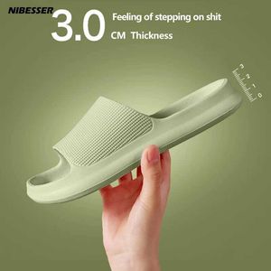 Terlik Leopar Kadınlar Yaz Sandalet Bulut Kalın Platform Banyo Erkekler için Flip Flops Kapalı Slip Slides01DF01 H240322