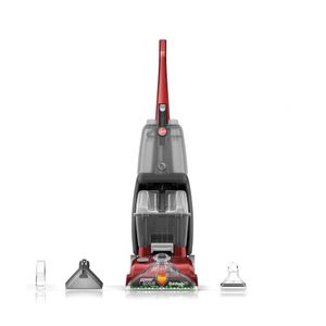 Hoover Powerscrub Deluxe Carpet Cleaner Hine, with Multi-purpose Tools, Powerful Suction, Deep Cleaning Upright Shampooer, Pet Stain Remover, FH50150NC, Red