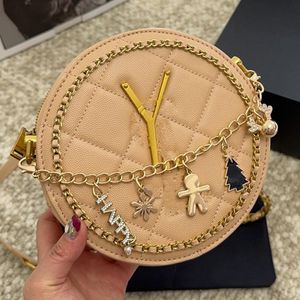 Designer Purses Mini Toiletry Cosmetic One-shouldered Round Cake Bag Women Wallet Cross-body Bag Handheld Passport Holders