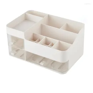 Storage Boxes 1 PCS Makeup Organizer Vanity With Pull Out Drawer Capacity Cosmetic Plastic Brush Holder