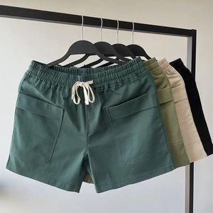 Summer Running Shorts Mężczyźni swobodny czarny gimnastyczne szorty fitness Wygodne swobodne sznurka