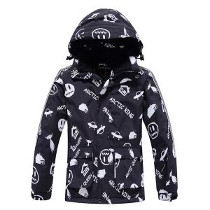 Boots 2024 New Children Skiing Jackets Boys Girls Winter Outdoor Windproof Water Splashing Warm Thickened Ski Jackets