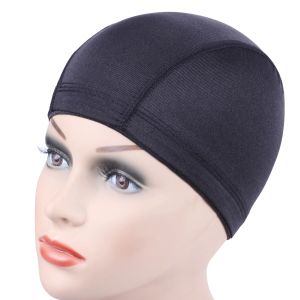 Hårnät 24 datorer Glueless Hair Net Wig Liner Billiga perukkåpor för att göra peruker spandex netto elastisk kupol peruk lock