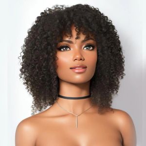 Perücken Lydia Afro Kinky Curly Bohemian Synthetic Damen Kanekalon HighTemperature Water Curly Daily Wig 18In Free Style