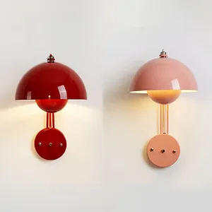 Vägglampa nordiska led färg sängläsning lampor mode sovrum vardagsrum studieljus hem dekor sconces med switch