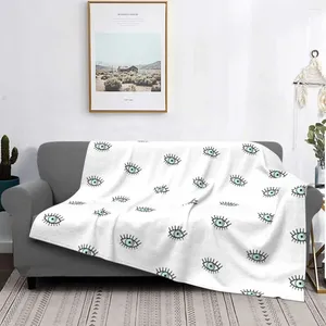 Blankets Eye Blue Blanket Cartoon Beauty Eyelash Evil Flannel Throw Bedding Couch Personalised Soft Warm Bedspreads