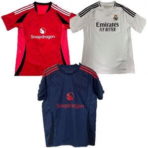 New Real Madrid 24 25 Bellingham Vini Jr Soccer Jerseys Kroos Tchouameni 2024 2025 Football Shirt Camavinga Rodrygo Mount Hojlund Camisetas Men Uniforms