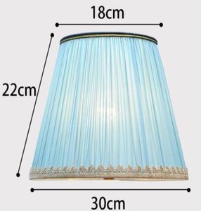 Lamp Covers Shades E27 Art Deco For Table Lamps Blue Fabric Lampshade Round Shade Modern Cover Desk3461051