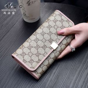 Counter High Quality Exclusive Shoulder Bag Trendy Designer Wallet New Womens Wallet Long Genuine Leather Large Capacity Cowhide Money Clip Buckle Multi bag