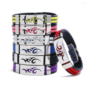 Link Bracelets Hip Hop Bracelet Hypoallergenic Fire Cloud Accessories Boys Durable Silicone