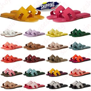 2024 Beste Qualität Designer Sandale Outwear Freizeit Urlaub Slides Strand Flache Hausschuhe Mode Leder Slides Sandalen Sommer Flache Absätze Sexy Slipper Größe 35-42