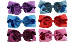 8 tum populära fast design tyg hår bågar klipp boutique bling bågar för barn bowknot huvudkläder hårtillbehör A526422630