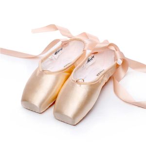 scarpe scarpe bandage balletto da ballo da ballo donna tela professionale/satina danza con spugne silicone punta