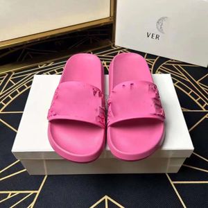 Fashion slippers Women Designer sandals for womens slipper mens casual loafers shoes outdoor beach slides flat bottom with buckle unisex genuine leather 35-45 4A