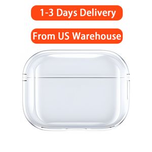 Stock USA per AirPods Pro 2 Generation Gen AirPod 3 Pro Max Accessori per cuffie Max Accessori Solid TPU Silicone Protective Earphone Cover Wireless Casa di ricarica wireless