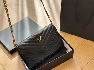 Trendy and Fashionable Envelope Bag Classic Designer Bag Black Chain Bag Versatile Caviar Pattern Plain Pattern Original Material Single Shoulder Crossbody Bag