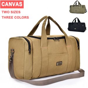 Bags Two Size Canvas Luggage Bag Military Backpacks Large Capacity Outdoor Travel Bag Handbag Unisex Thickening Consignment Bag