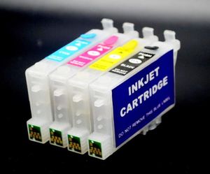 1 conjunto de cartucho de tinta hyd t0601 t0602 t0603 t0604 4 cores para impressora jato de tinta epson c68 c88 cx7800 cx4200 com permanente2975306