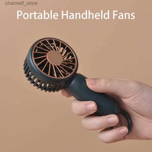 Electric Fans Portable handheld fan USB charging three wind speed desktop cooling fan with climbing buckle outdoor travel fanY240320