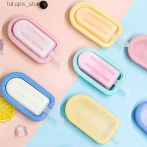 Strumenti per gelato Stampo per gelato in silicone con coperchio e adesivi Cuore adorabile Stampi per ghiaccioli Stampi per ghiaccioli Strumenti per gelati Forniture per feste L240319