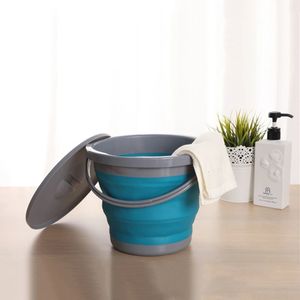 5l dobrável baldes de silicone mais grossos para cozinha banheiro armazenamento ao ar livre acampamento lavagem carro balde pesca 230308